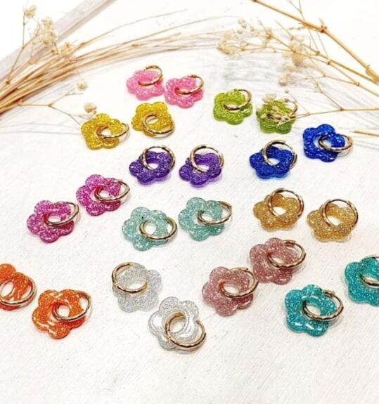 Boucles d'oreille fleur