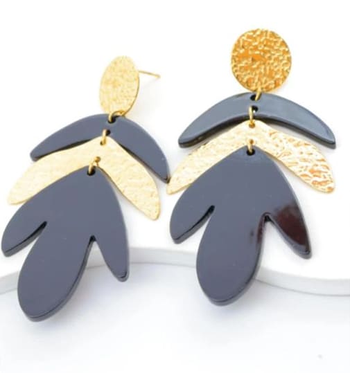 Boucles d'oreilles fleur colorée