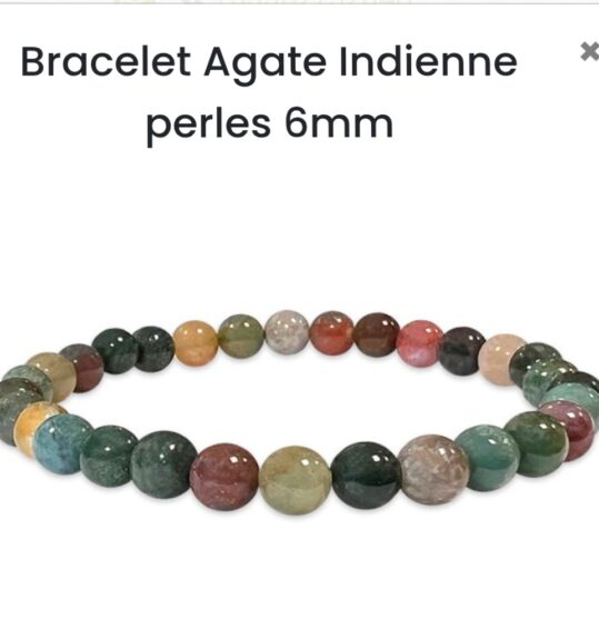 Bracelet en pierre naturelle Agate Indienne