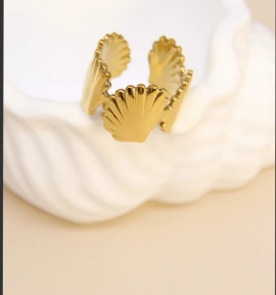Bague coquillage ajustable