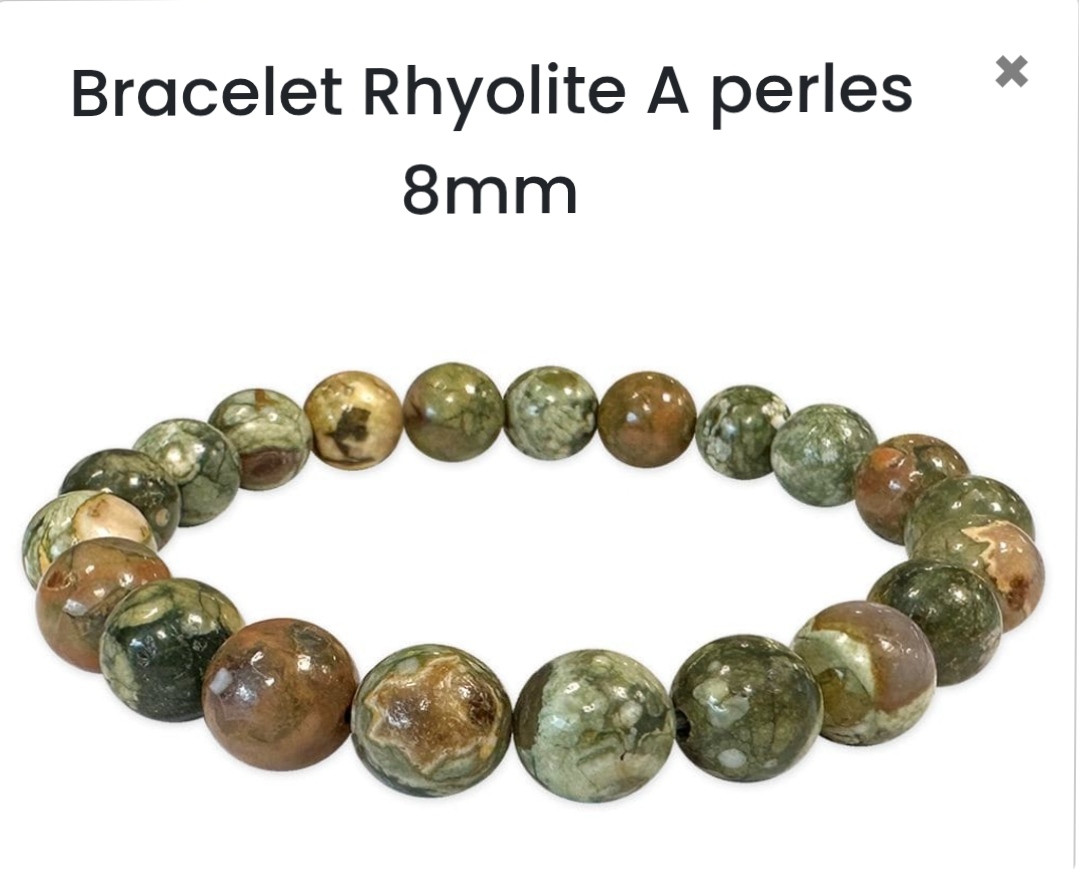 Bracelet en pierre naturelle Rhyolite
