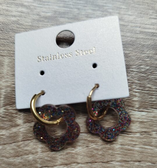 Boucle d'oreille Fleur Multicolor