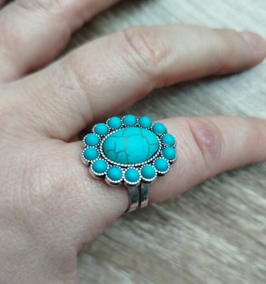 Bague coloré bleu